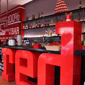 Red espresso bar